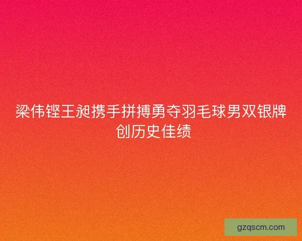 梁伟铿王昶携手拼搏勇夺羽毛球男双银牌 创历史佳绩